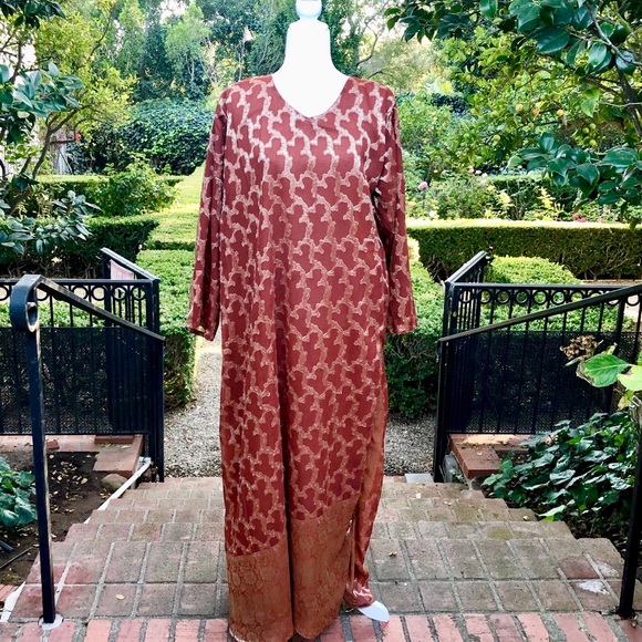 ❤️ Vtg Embroidered Women’s Caftan Kaftan Plus 1X - Picture 6 of 11
